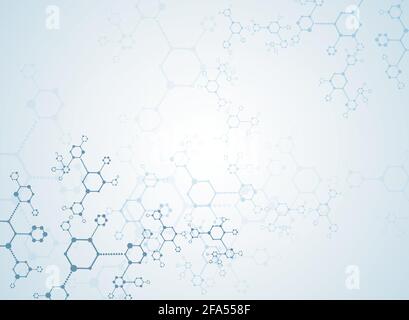 Abstract background medical substance and molecules. Stock Vector