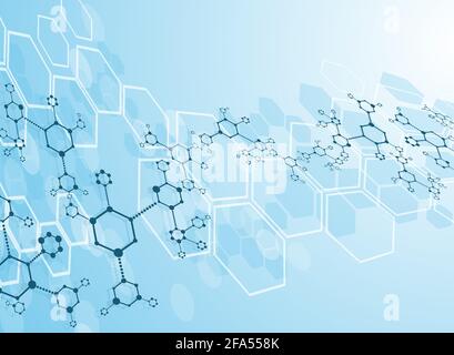 Abstract background medical substance and molecules. Stock Vector