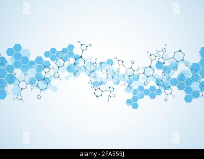 Abstract background medical substance and molecules. Stock Vector