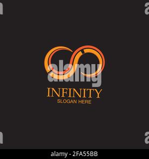 Infinity Design Vector icon illustration Logo template design Stock Vector