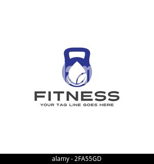 fitness vector logo design template, design for gym and fitness vector logo concept Stock Vector
