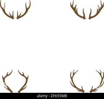 Deer Antlers Logo Template Illustration Design. Stock Vector