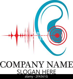 Hearing Logo Template vector icon design Stock Vector