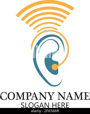 Hearing Logo Template vector icon design Stock Vector
