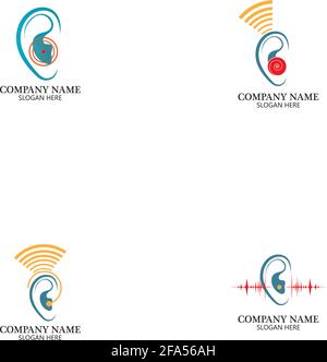 Hearing Logo Template vector icon design Stock Vector