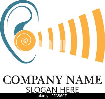 Hearing Logo Template vector icon design Stock Vector