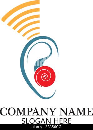 Hearing Logo Template vector icon design Stock Vector