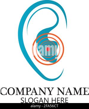 Hearing Logo Template vector icon design Stock Vector