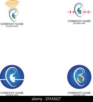 Hearing Logo Template vector icon design Stock Vector