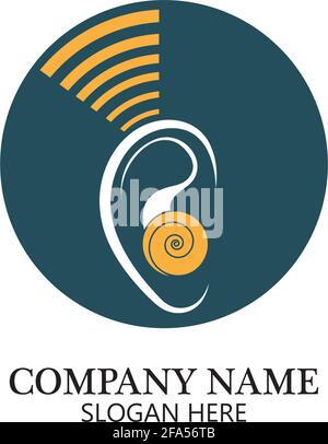 Hearing Logo Template vector icon design Stock Vector