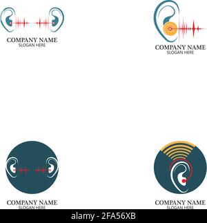 Hearing Logo Template vector icon design Stock Vector