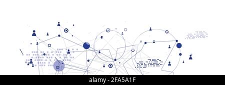 Human model connection on the white Stock Vector