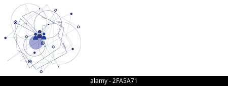 Human model connection on the white Stock Vector