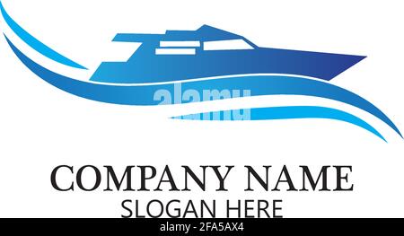 boat logo template,ship icon design,illustration element vector Stock Vector