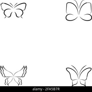 Beauty Butterfly Vector icon design Stock Vector