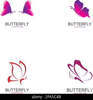 Beauty Butterfly Vector icon design Stock Vector