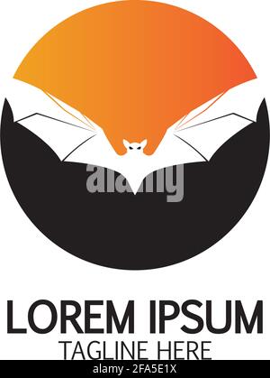 bat vector icon logo template illustration design Stock Vector