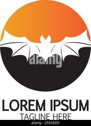 bat vector icon logo template illustration design Stock Vector