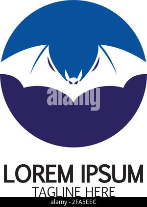 bat vector icon logo template illustration design Stock Vector
