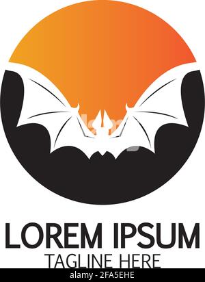 bat vector icon logo template illustration design Stock Vector