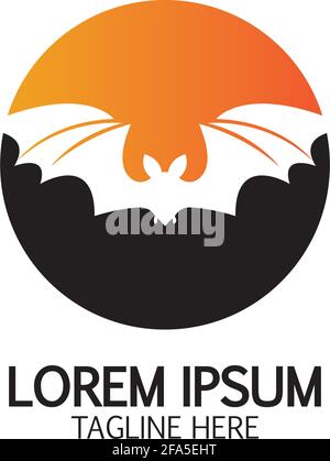 bat vector icon logo template illustration design Stock Vector