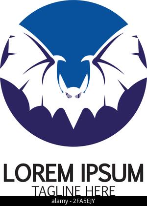 bat vector icon logo template illustration design Stock Vector