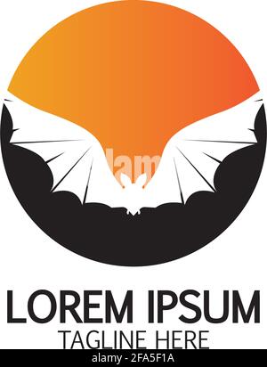 bat vector icon logo template illustration design Stock Vector