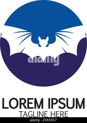 bat vector icon logo template illustration design Stock Vector