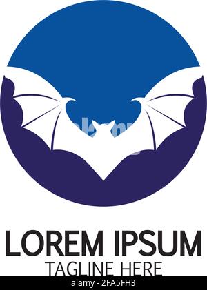 bat vector icon logo template illustration design Stock Vector