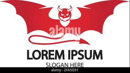 Devil logo vector icon template Stock Vector
