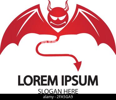 Devil logo vector icon template Stock Vector