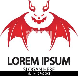 Devil logo vector icon template Stock Vector