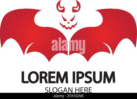 Devil logo vector icon template Stock Vector