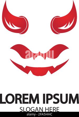 Devil logo vector icon template Stock Vector