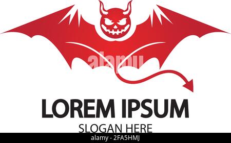 Devil logo vector icon template Stock Vector