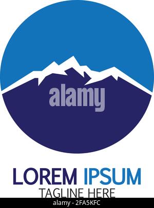 Mountain icon Logo Template Vector illustration design Stock Vector