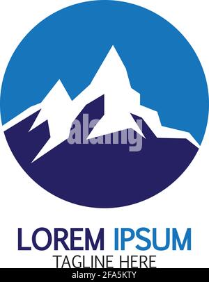 Mountain icon Logo Template Vector illustration design Stock Vector