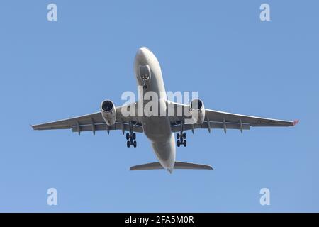 ISTANBUL, TURKEY - FEBRUARY 06, 2021: Turkish Airlines Cargo Airbus A330-243F (CN 1344) landing to Istanbul Ataturk Airport. Stock Photo