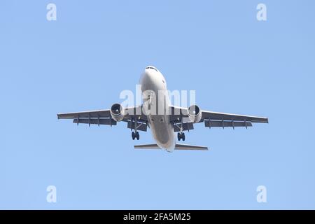 ISTANBUL, TURKEY - FEBRUARY 06, 2021: MNG Airlines Airbus A300C-605R (CN 758) landing to Istanbul Ataturk Airport. Stock Photo