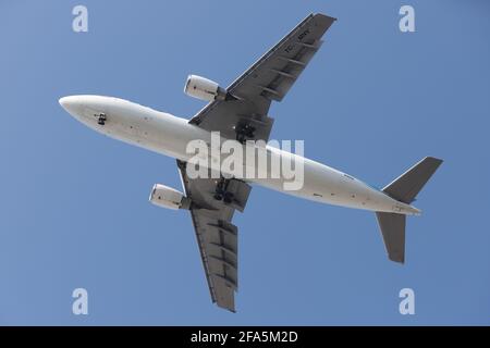 ISTANBUL, TURKEY - FEBRUARY 06, 2021: MNG Airlines Airbus A300C-605R (CN 758) landing to Istanbul Ataturk Airport. Stock Photo