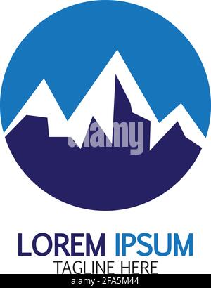 Mountain icon Logo Template Vector illustration design Stock Vector