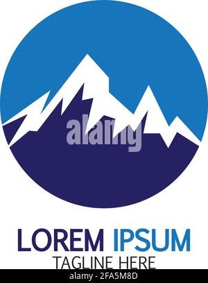 Mountain icon Logo Template Vector illustration design Stock Vector