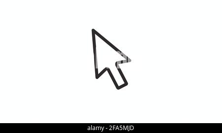 Mouse arrow icon, computer mouse arrow vector isolated icon Stock Vector