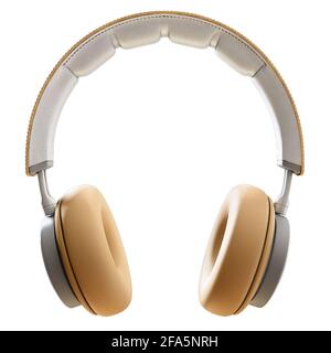 3d illustration of headphones isolated with white background Stock Photo