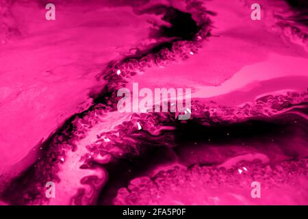 Abstract background. Acrylic paints fluid art technique. Stock Photo
