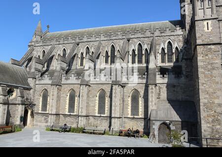 Christchurch cathedral in Christchurch Pl, Wood Quay, Dublin Stock Photo