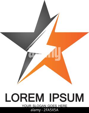 Lightning Star,Energy Star logo vector icon design template Stock Vector