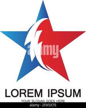 Lightning Star,Energy Star logo vector icon design template Stock Vector