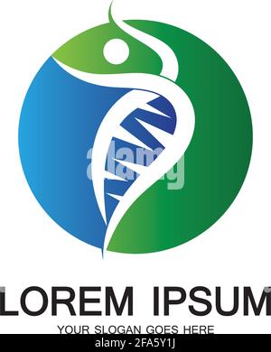 Human DNA logo icon design-vector Stock Vector