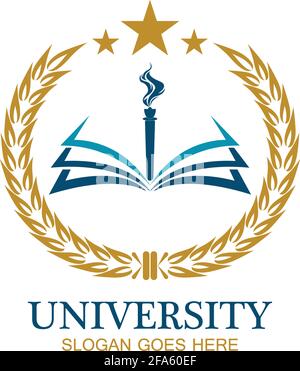 University, Academy, School and Course logo design template Stock Vector
